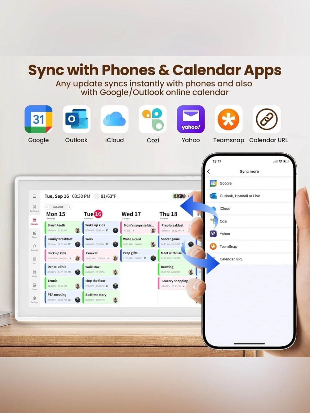 NEW SEALED Skyzoo 15.6” Smart Digital Calendar & Family Planner